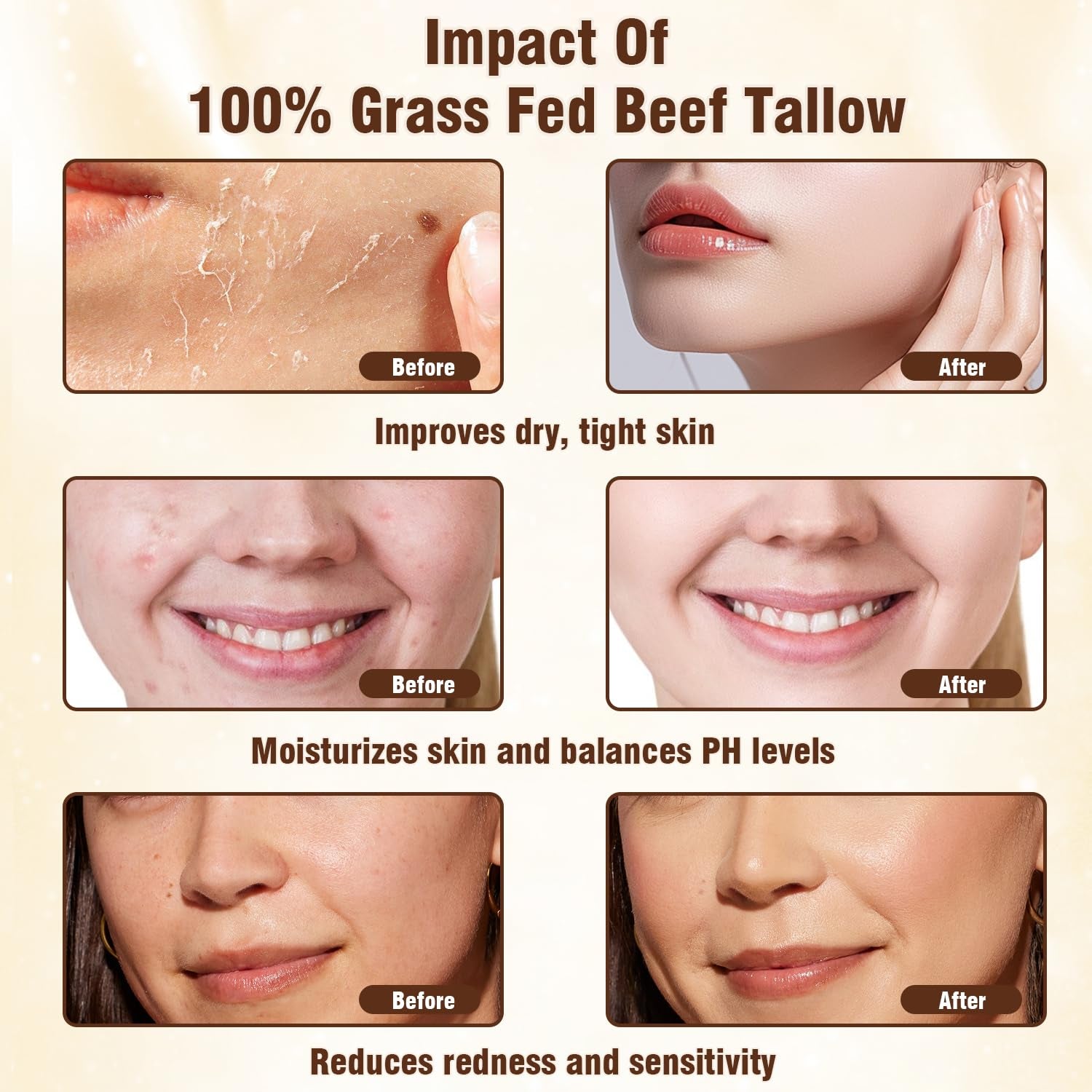 Organic Grass Fed Beef Tallow for Skin