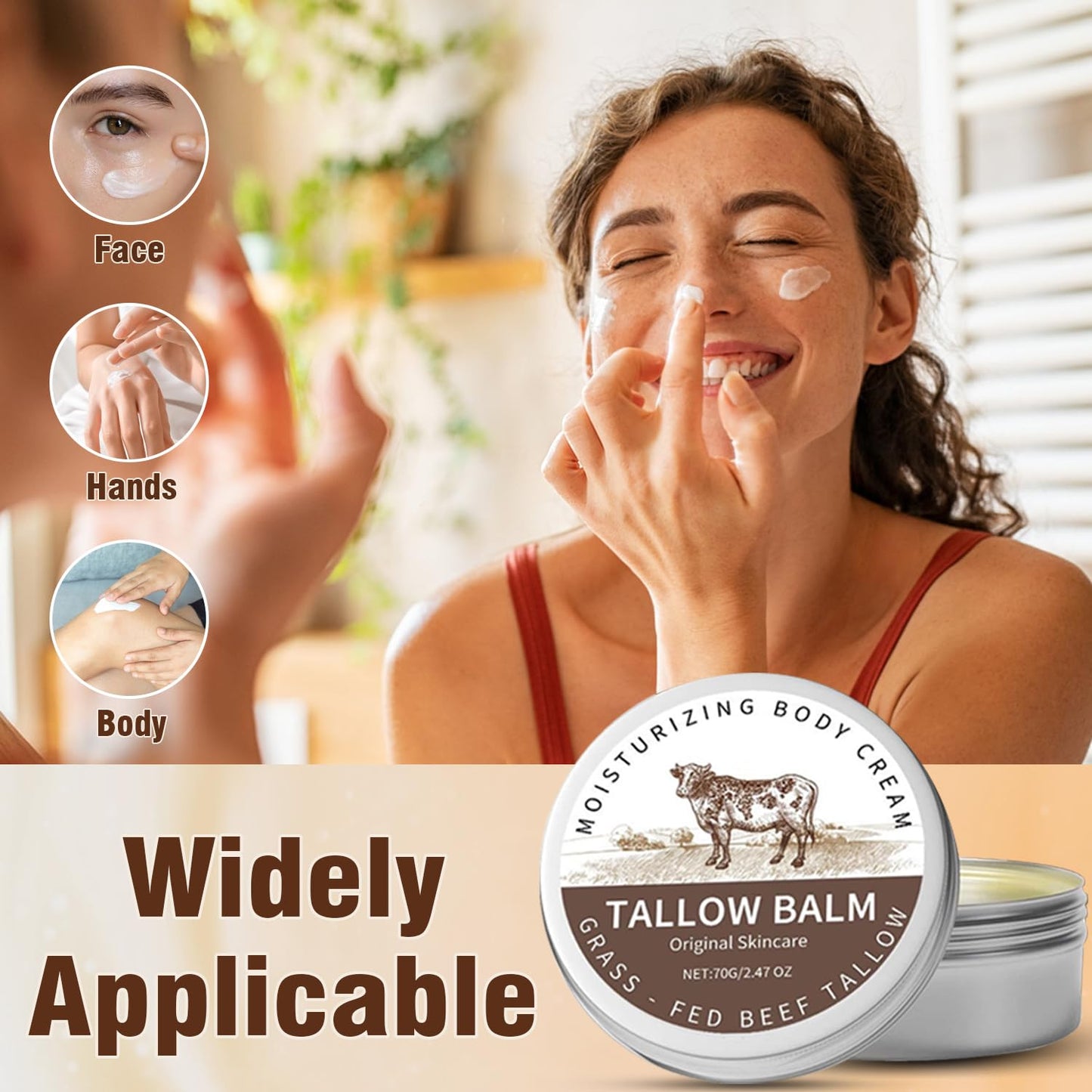 Organic Grass Fed Beef Tallow for Skin